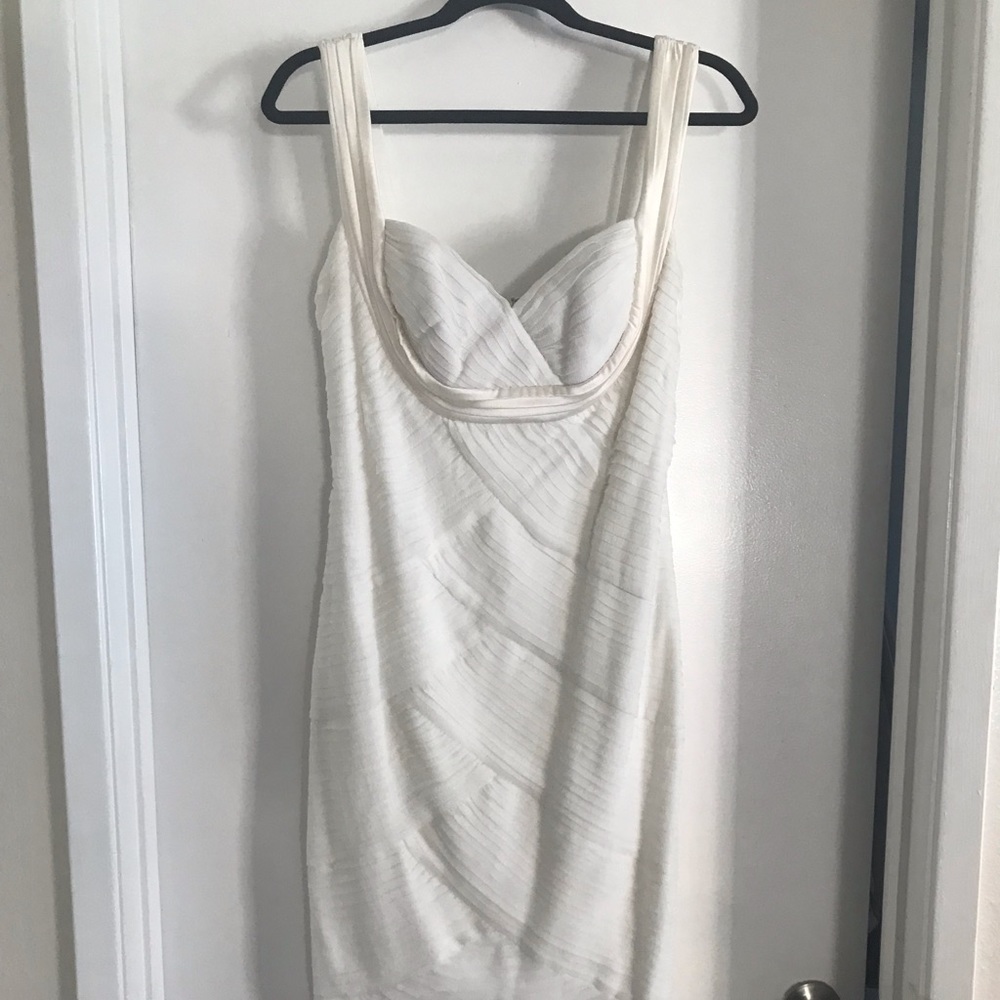 Tadashi shoji Silk Ivory Bodycon Dress